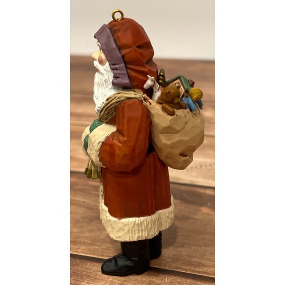 1986 HALLMARK KEEPSAKE ORNAMENT QXO440-3 OLD FASHIONED SANTA HANDCRAFTED - Picture 6 of 8